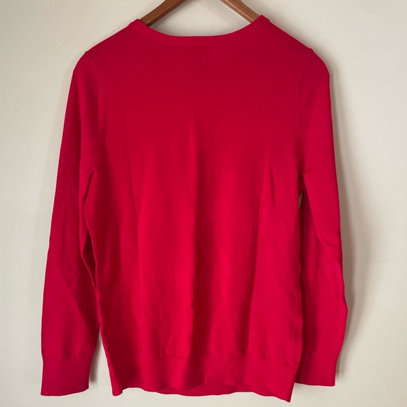 Land’s End Ladies Christmas Dog Wreath Sweater Size Medium - Picture 7 of 7